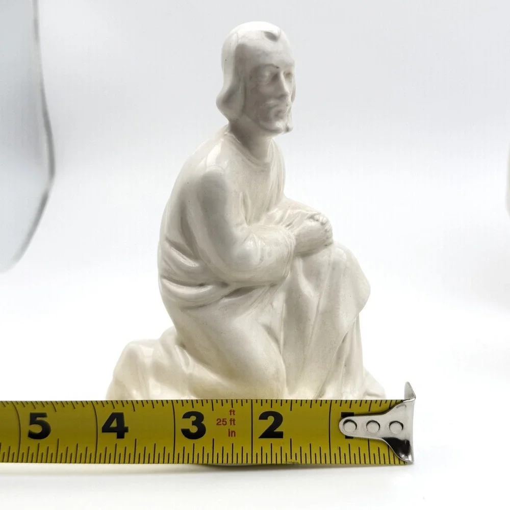 Vintage Holland Mold White Ceramic Nativity Set 4 Piece Mary Joseph Baby Jesus